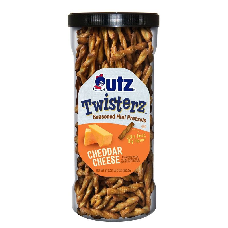 Utz Pretzel Twisters Cheddar Cheese Barrel - 21oz