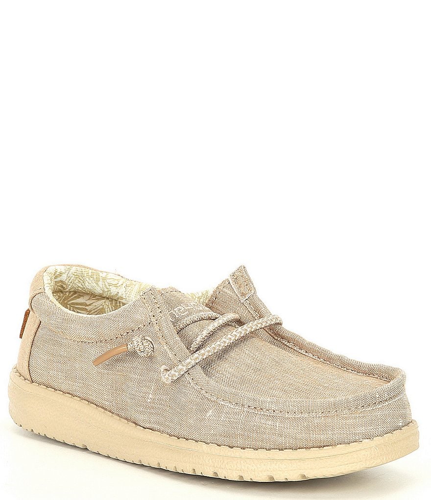 Hey Dude Boys' Wally Canvas Washable Slip-On Sneaker (Youth)