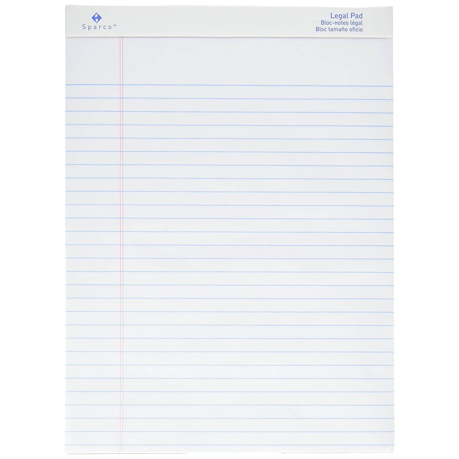 Sparco Pad, Micro-Perforated, Wide Ruled, 50 Sheets, 8-1/2 x 11-3/4 Inches, 12, WE (SPRW2011)