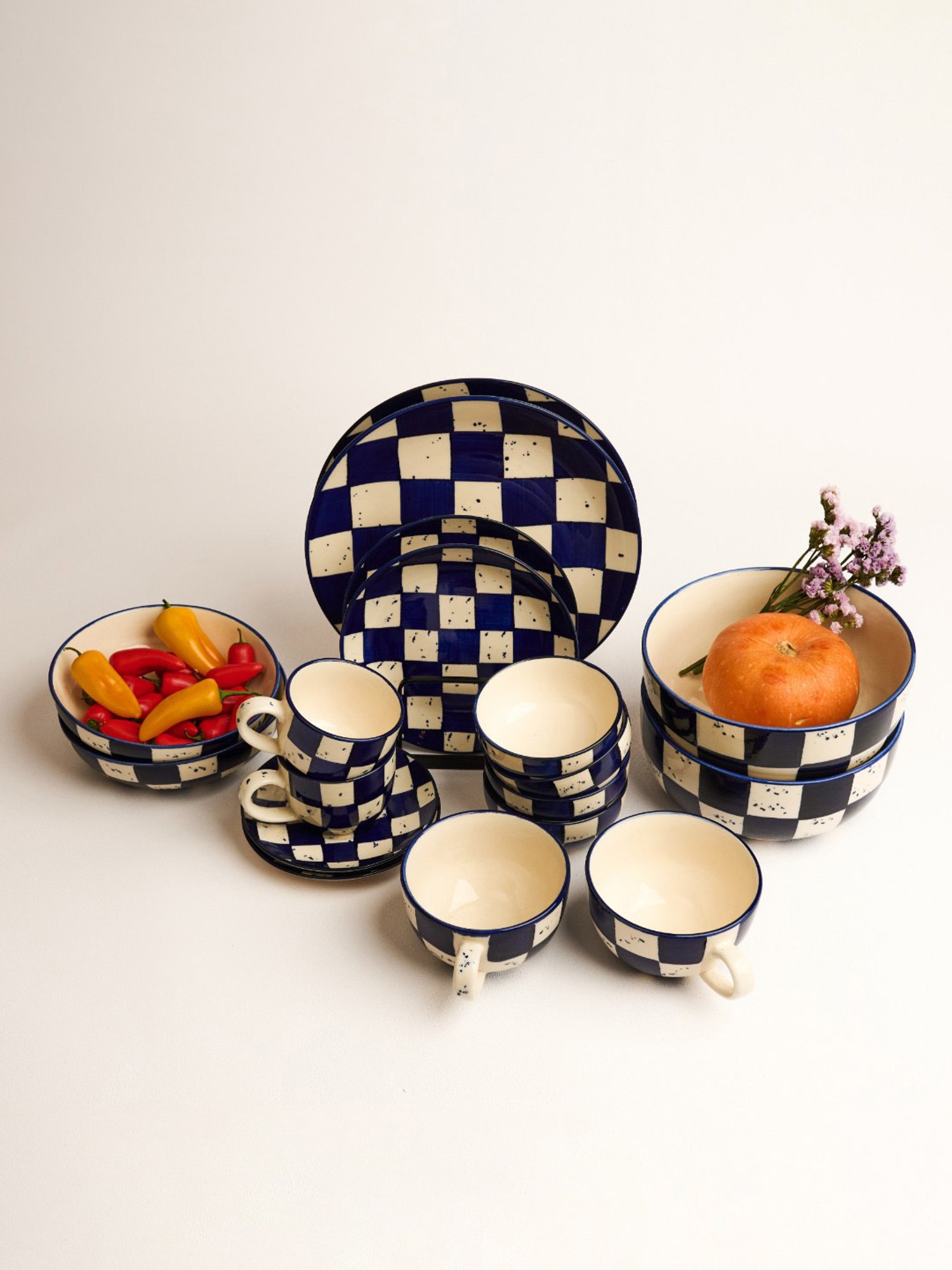 BlackCarrot Ceramic Dinner Set for Couple
