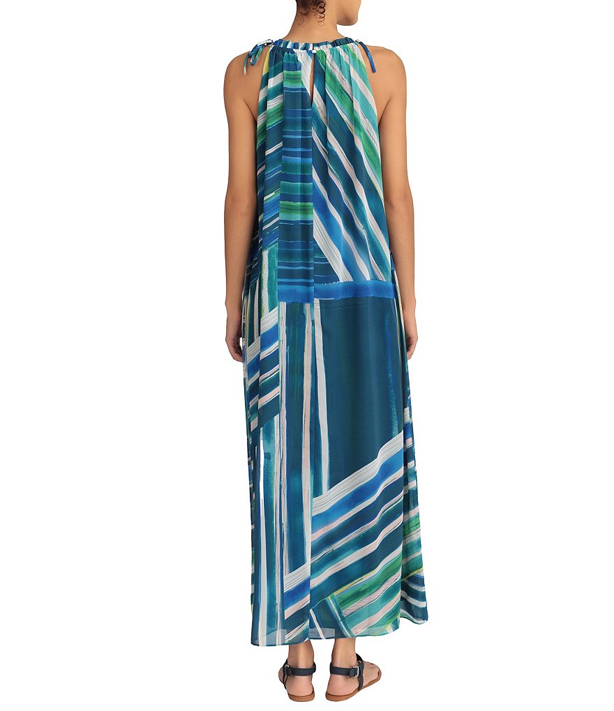 Jkara Petite Size 3/4 Sleeve Lined Illusion Crew Neck Beaded Gown