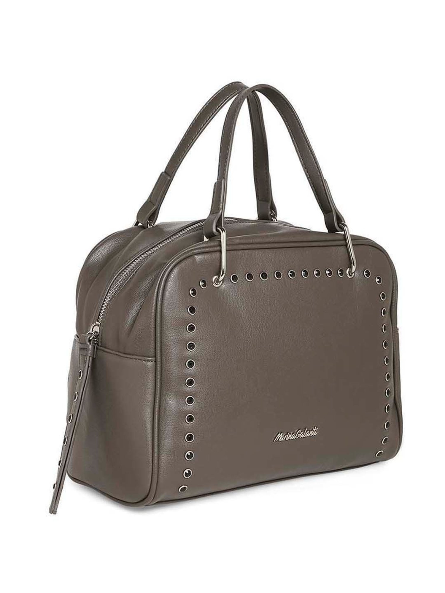 Marina Galanti Grey Embellished Medium Bowler Bag