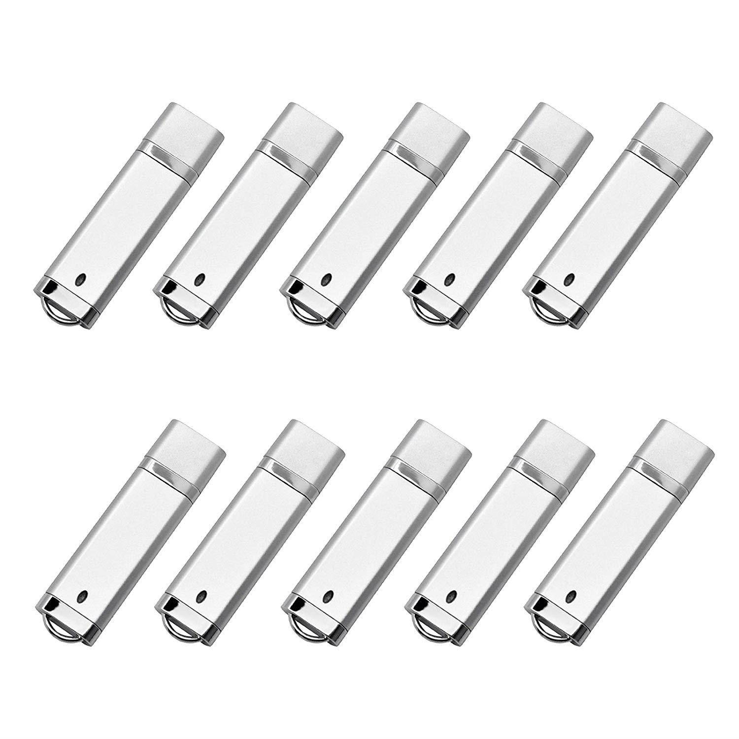 KEXIN 4GB USB 2.0 Flash Drive in Snapcap, Silver (20 Pieces)