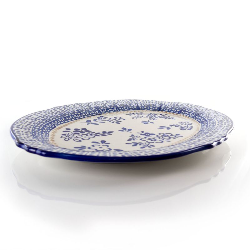 Meritage Botany 14.5 Inch Oval Stoneware Serving Platter