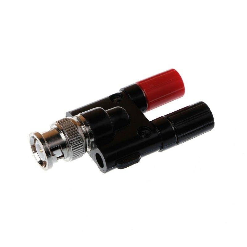BNC Male Plug to Twin Dual Banana Jack Female Coaxial 4mm Connector Binding Post