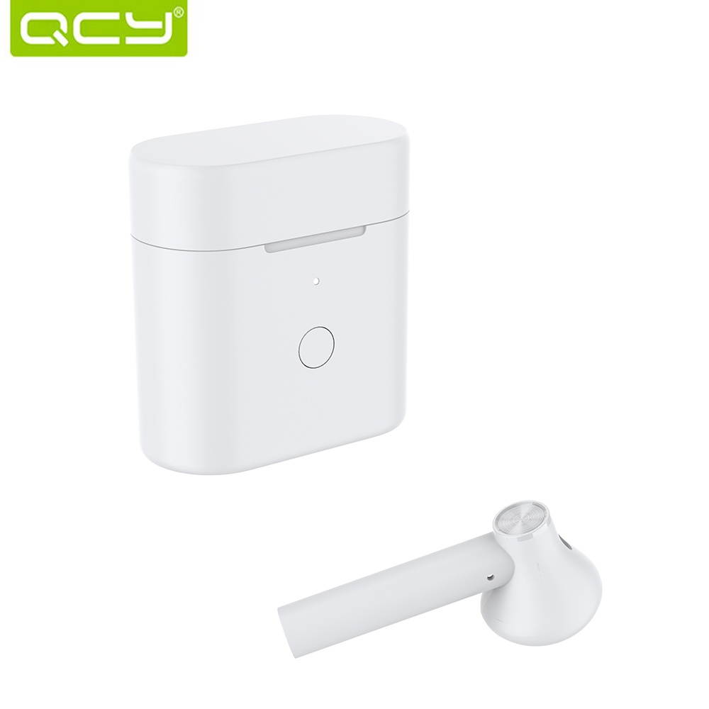 QCY T7 TWS Earbuds Bluetooth 5.1 True Wireless Headphones HiFi Stereo Music Earphones Twins Sports Headset ENC Noise Cancelling Touch Control with Mic Charging Box QCY Smart APP