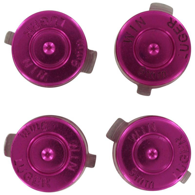 ZedLabz aluminum metal action bullet button set for Sony PS4 controllers - pink