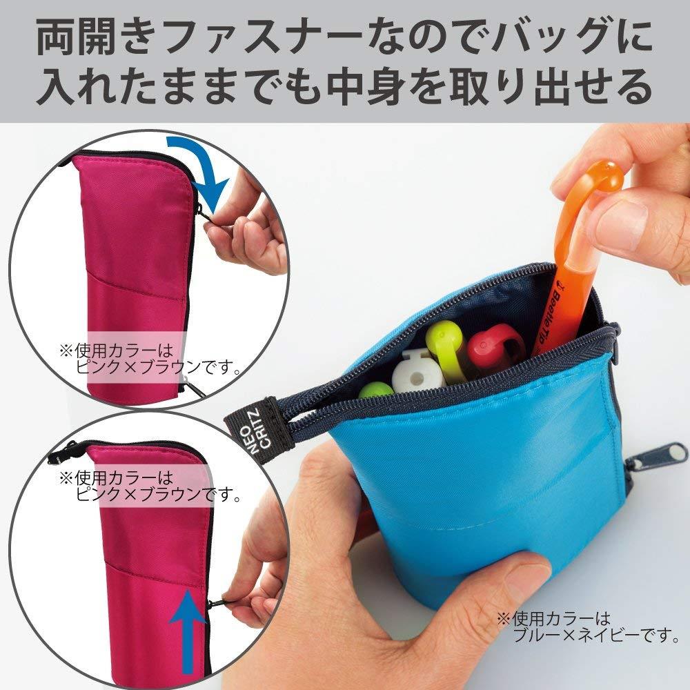 KOKUYO NEO CRITZ Pen Case (Regular, Navy Dot x Navy)