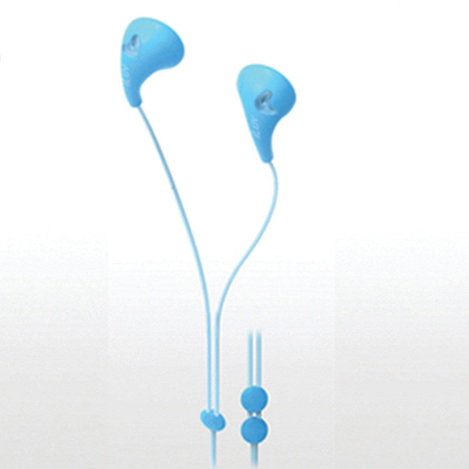 iLuv iEP205BLU Bubble Gum 2 Flexible, Jelly-Type Stereo Earphones - Blue