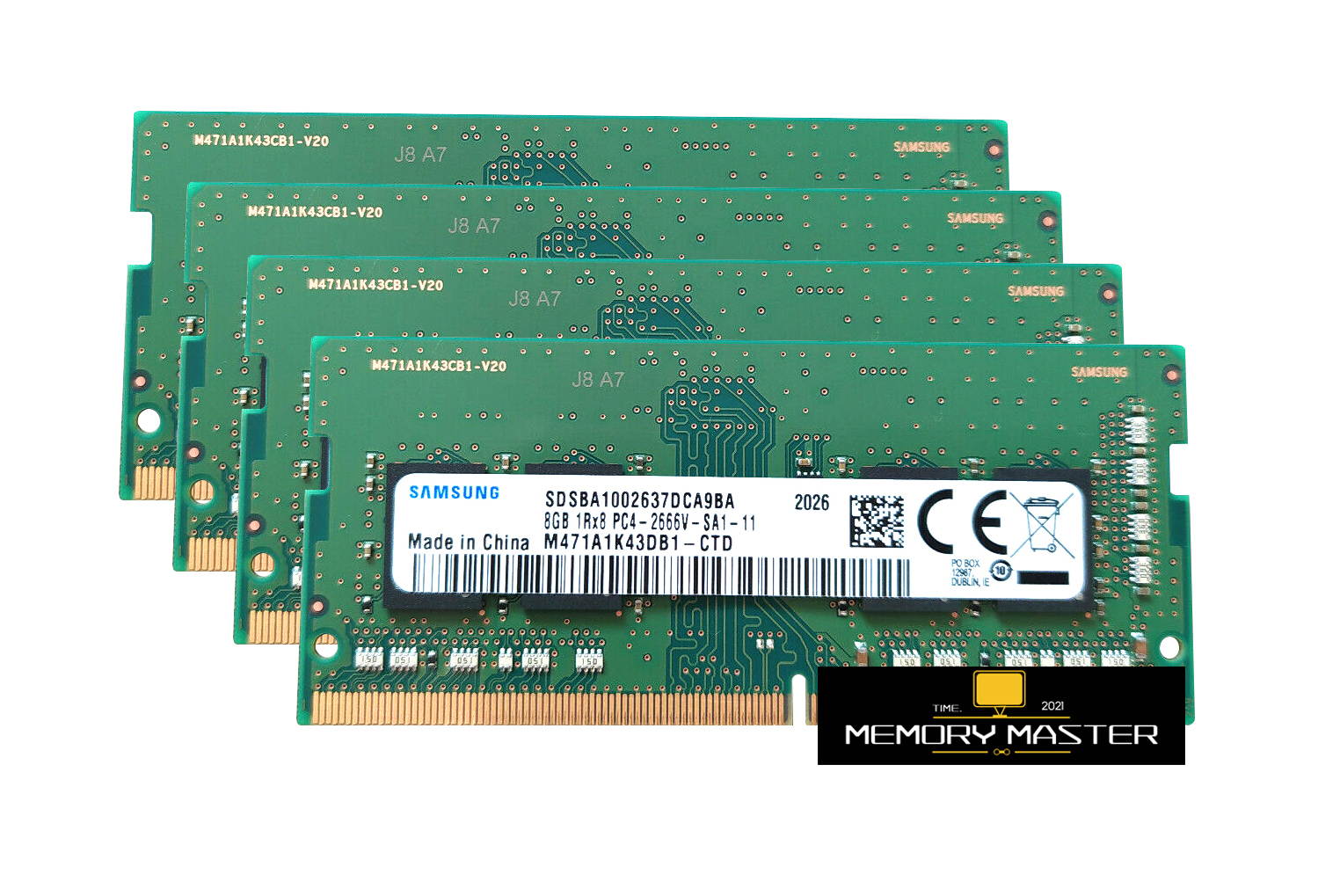 Samsung 32GB(4X8GB) SODIMM PC4-21300 (DDR4-2666) RAM (M471A1K43DB1CTD)  Notebook/Laptop Memory