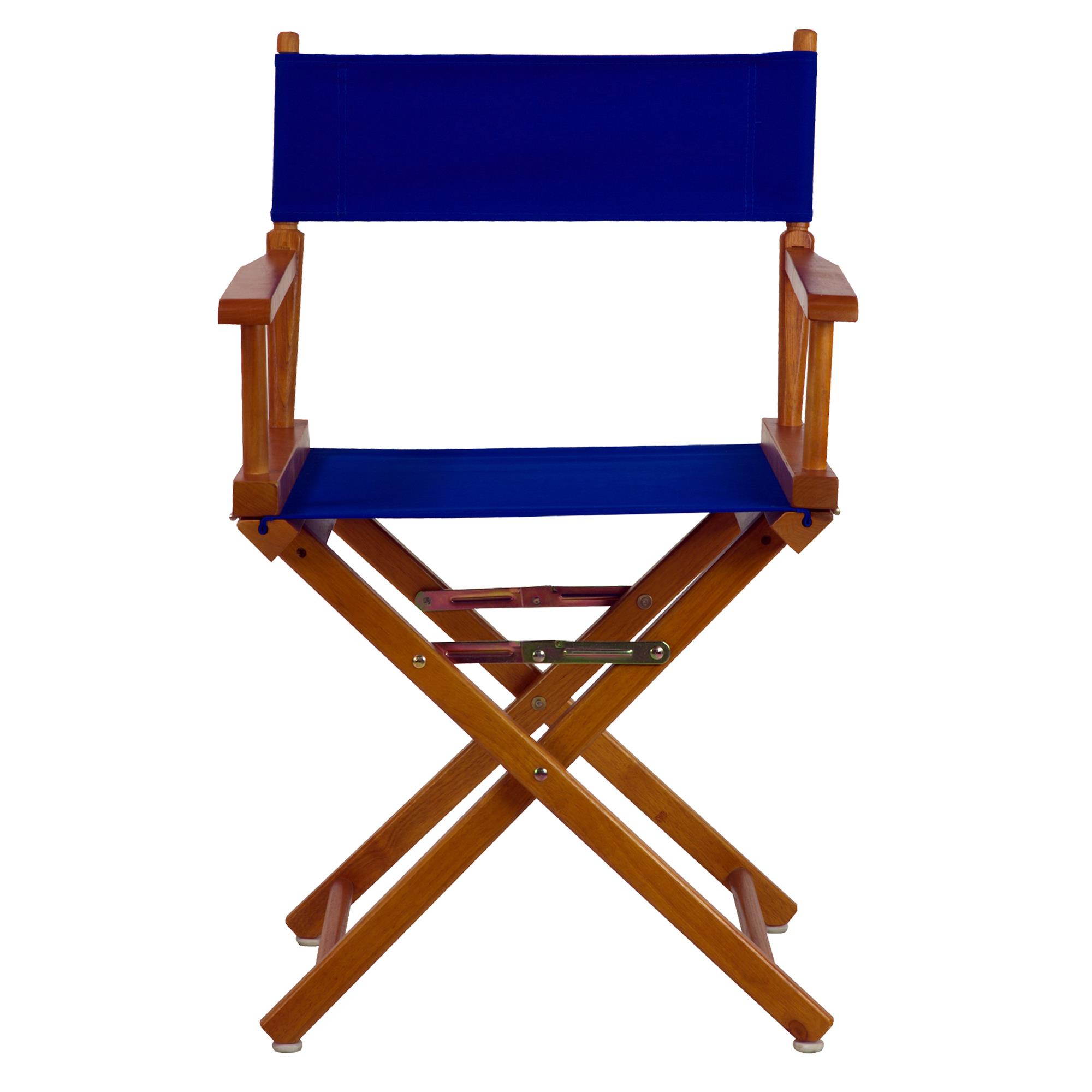 Casual Home 200-55-021-13 18 in. Directors Chair Honey Oak Frame with Royal Blue Canvas