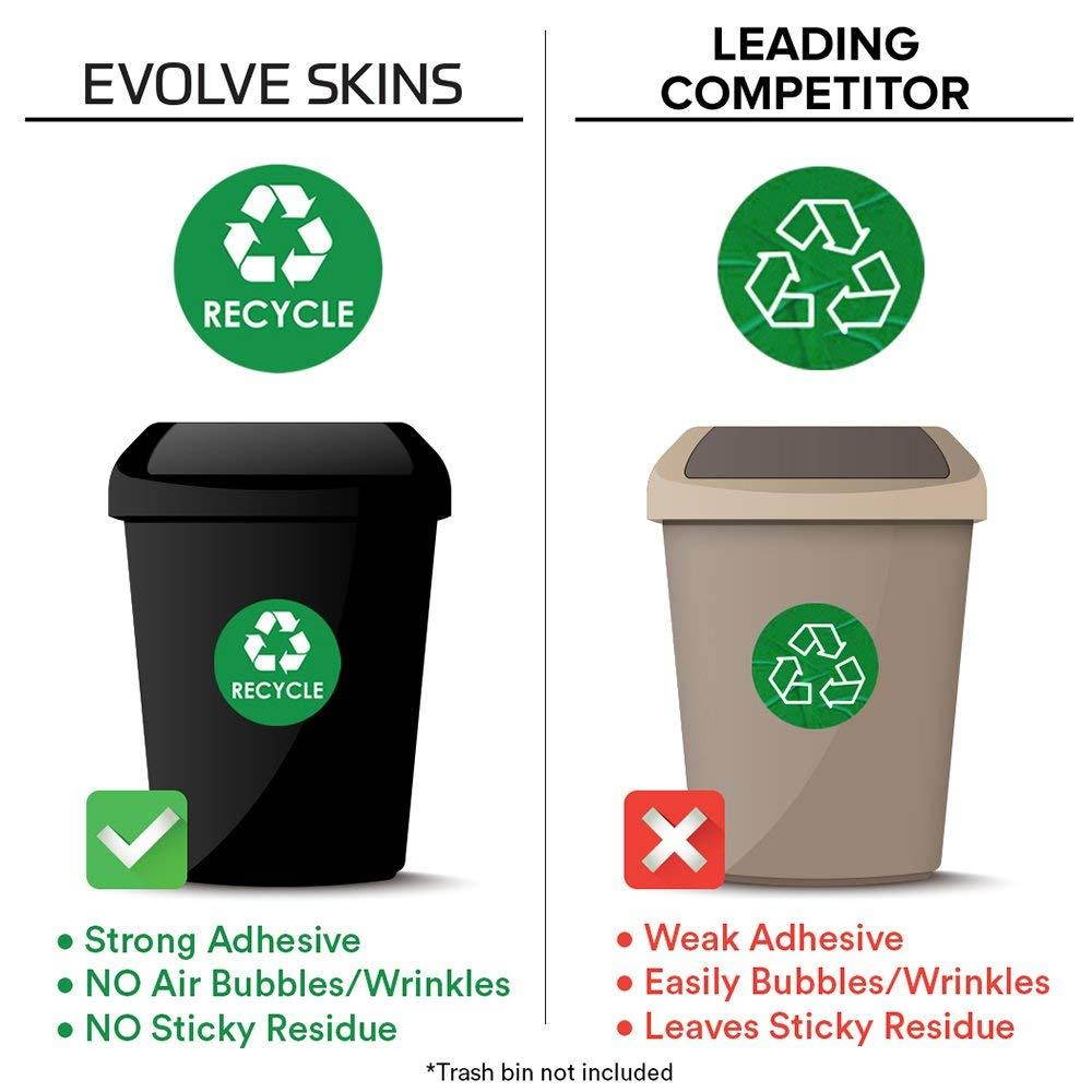 Recycle Trash Bin Logo Sticker - 4" x 4" - 20 PACK - Organize & Coordinate Garbage Waste from Recycling - Great for Metal Aluminum Steel or Plastic Trash Cans - Indoor & Outdoor - Home Kitchen Office