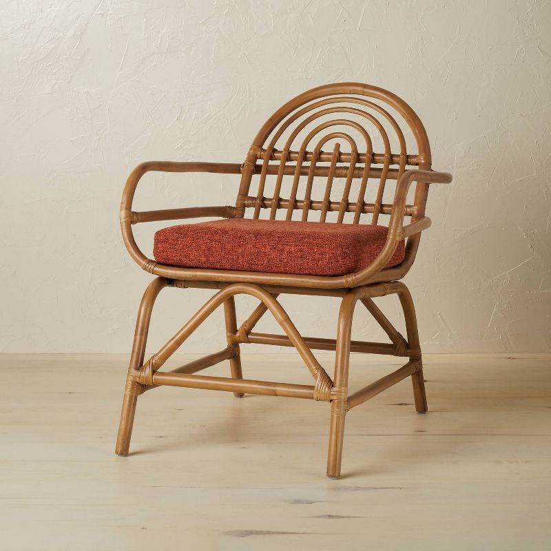 Azure Rattan Armchair with Cushion Terracotta - Opalhouse™ designed with Jungalow™