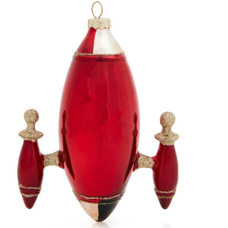 FAO Schwarz Glass Rocket Ornament