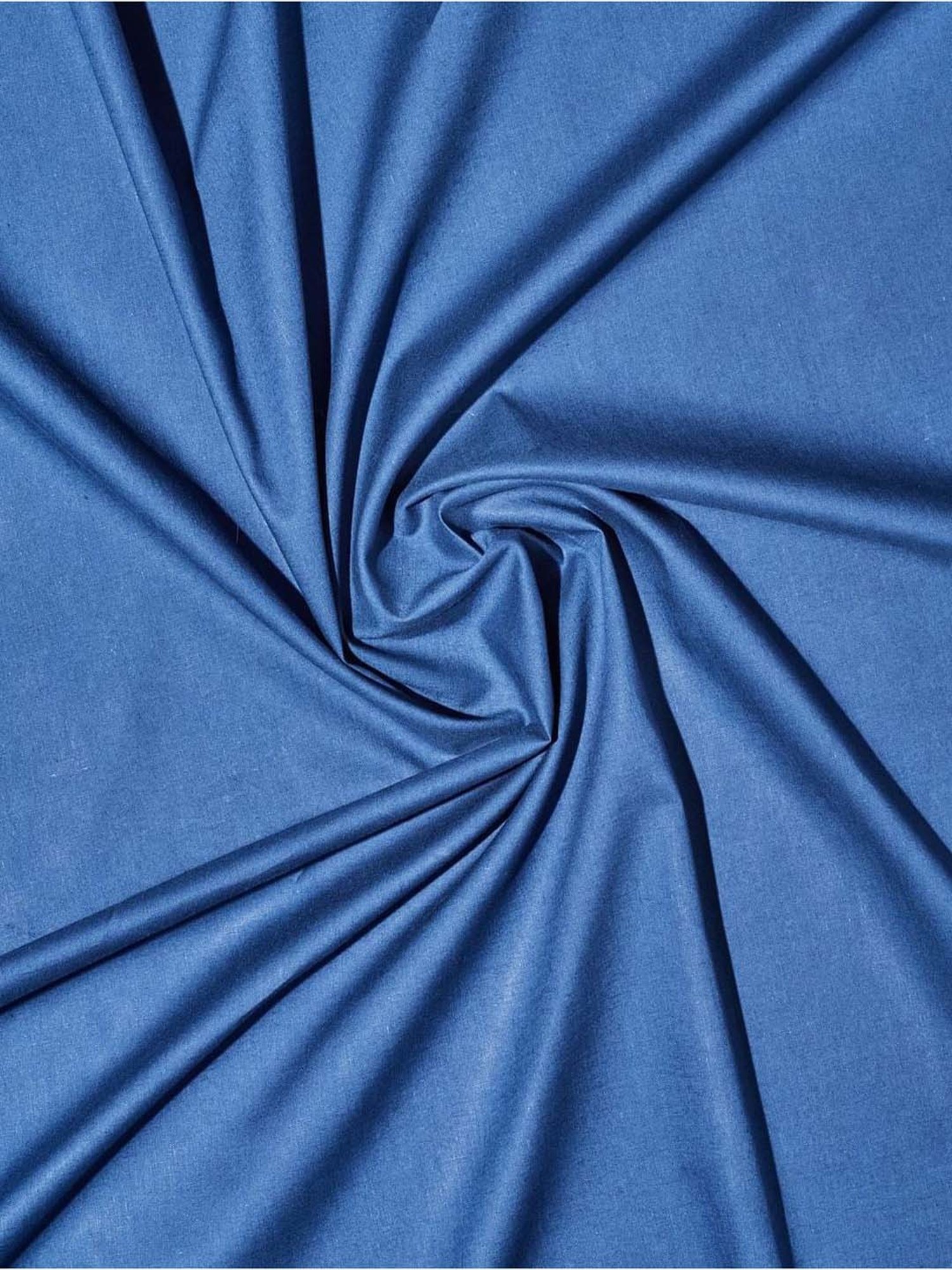 Fabindia Navy Cotton 180 TC Double Bed Sheet With Pillow Covers