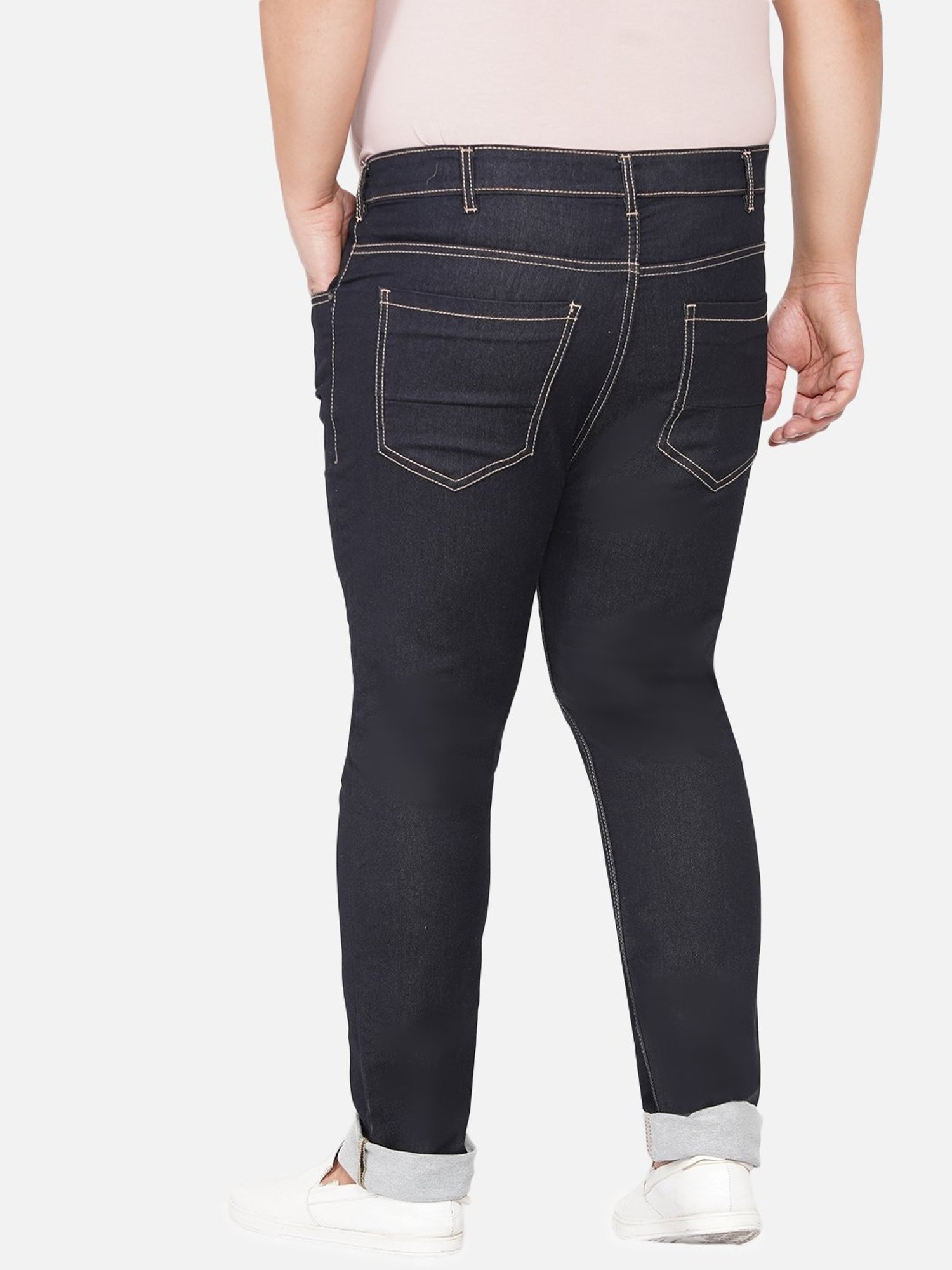 John Pride Dark Blue Regular Fit Plus Size Jeans