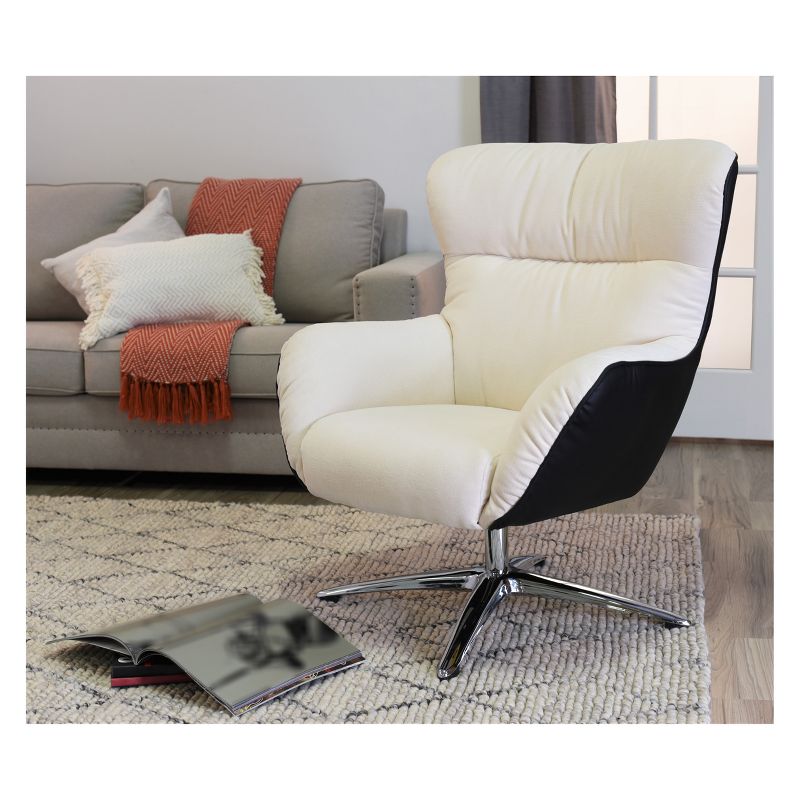 Style Rylie Collaboration Lounge Chair Cream/Black Synergy - Serta