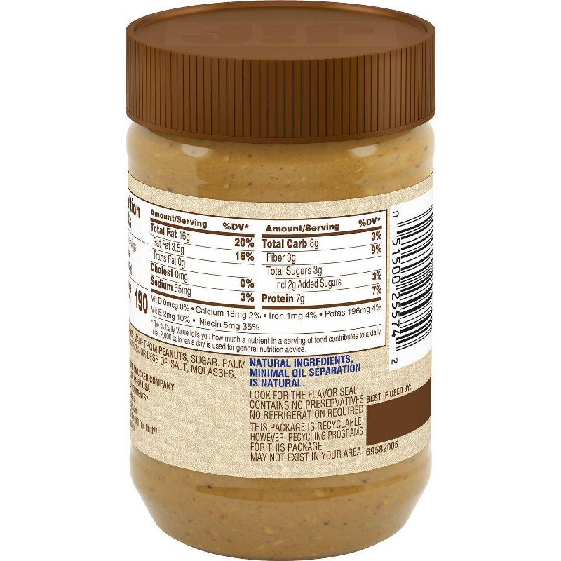 Jif Natural Crunchy Peanut Butter - 16oz