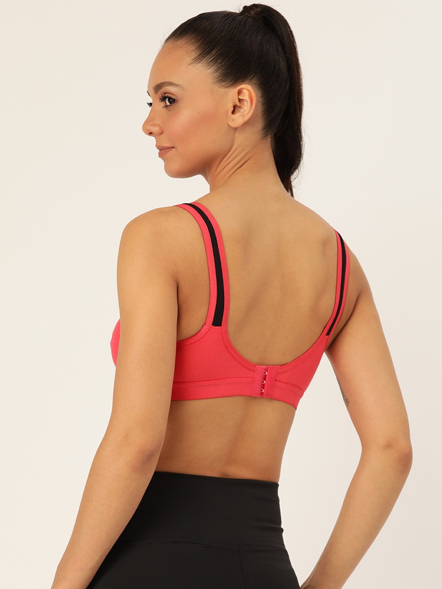 Lady Lyka Multicolor Non Wired Non Padded Sports Bra (Pack of 2)