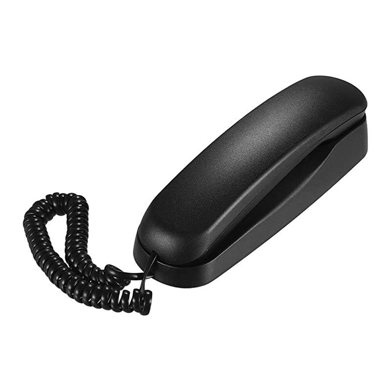 Mini Desktop Corded Landline Phone Fixed Telephone Wall Mountable Supports MutePauseHoldResetFlashRedial Functions for Home Hotel Office Bank Call Center