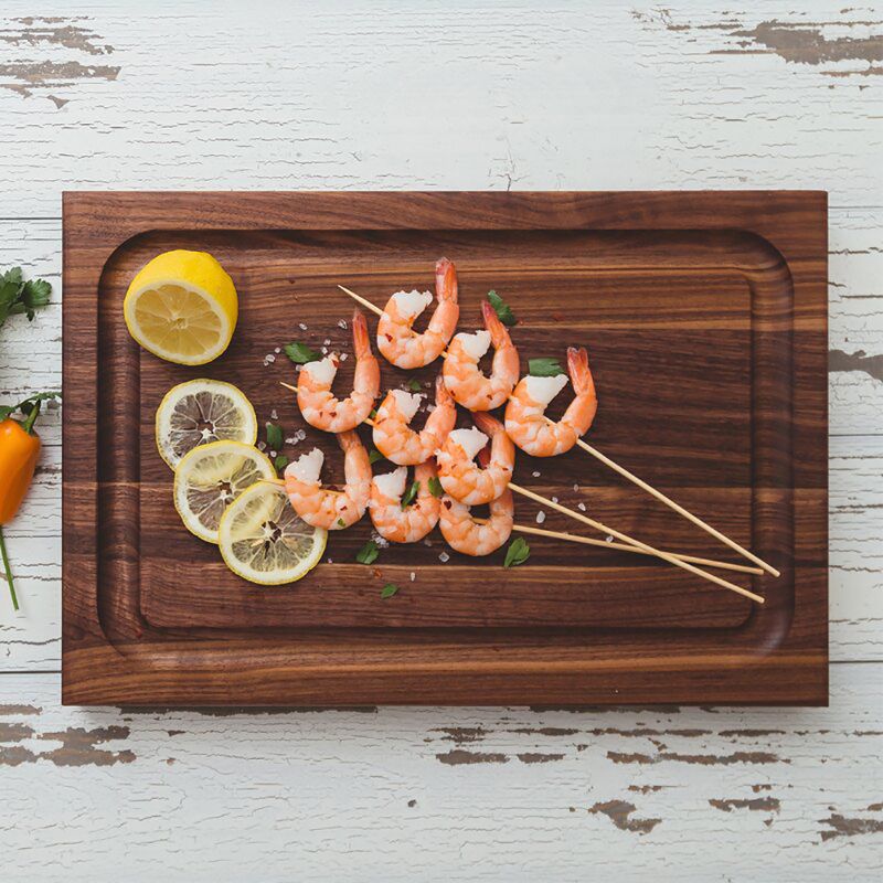 John Boos Reversible BBQ Barbecue Carving 12 x 18 x 1.5 inches Cutting Board with Deep Juice Groove and 3 Piece Maintenance Oil Set