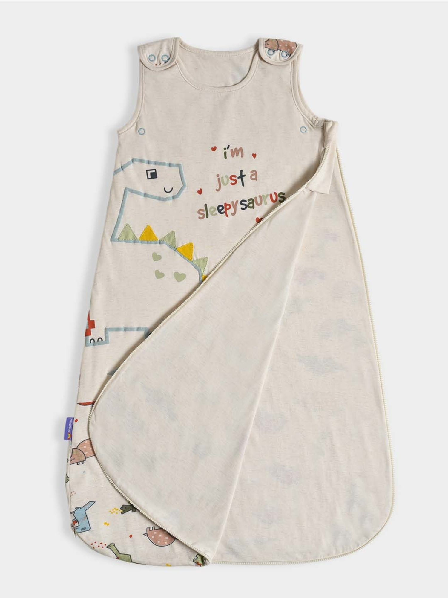 MiArcus Cream Cotton 420 GSM Sleeping Bag For Kids