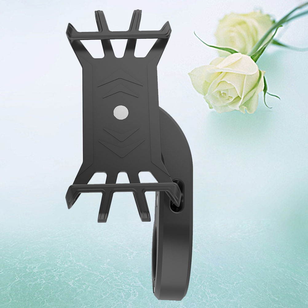 Universal Adjustable Silicone Sangler Motorcycle Mobile Phone Holder Stand Bracket for Mobile Phone (Black)
