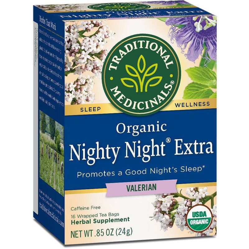 Traditional Medicinals Organic Nighty Night Valerian Herbal Tea - 16ct