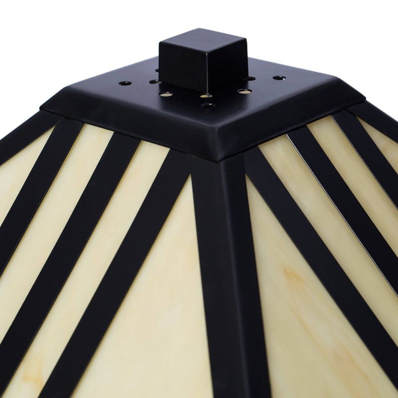 18" x 18" x 25" Elinpelin Bronze Metal and Glass Table Lamp Beige/Brown - Warehouse of Tiffany