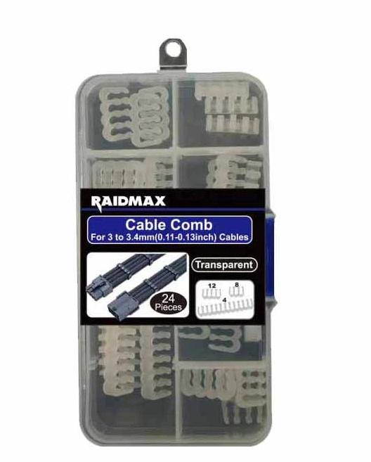 RAIDMAX Cable Comb For 3 to 3.4mm(0.11-0.13inch) Cables Translucent