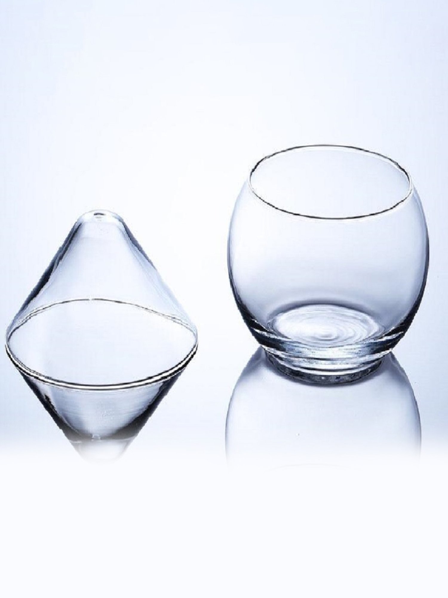 Melbify Chiller Transparent Cocktail Glass with Ice Holder Bowl 250ml - Set of 2