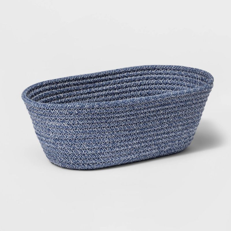Coiled Rope Oval Storage Bin - Cloud Island™ Navy S