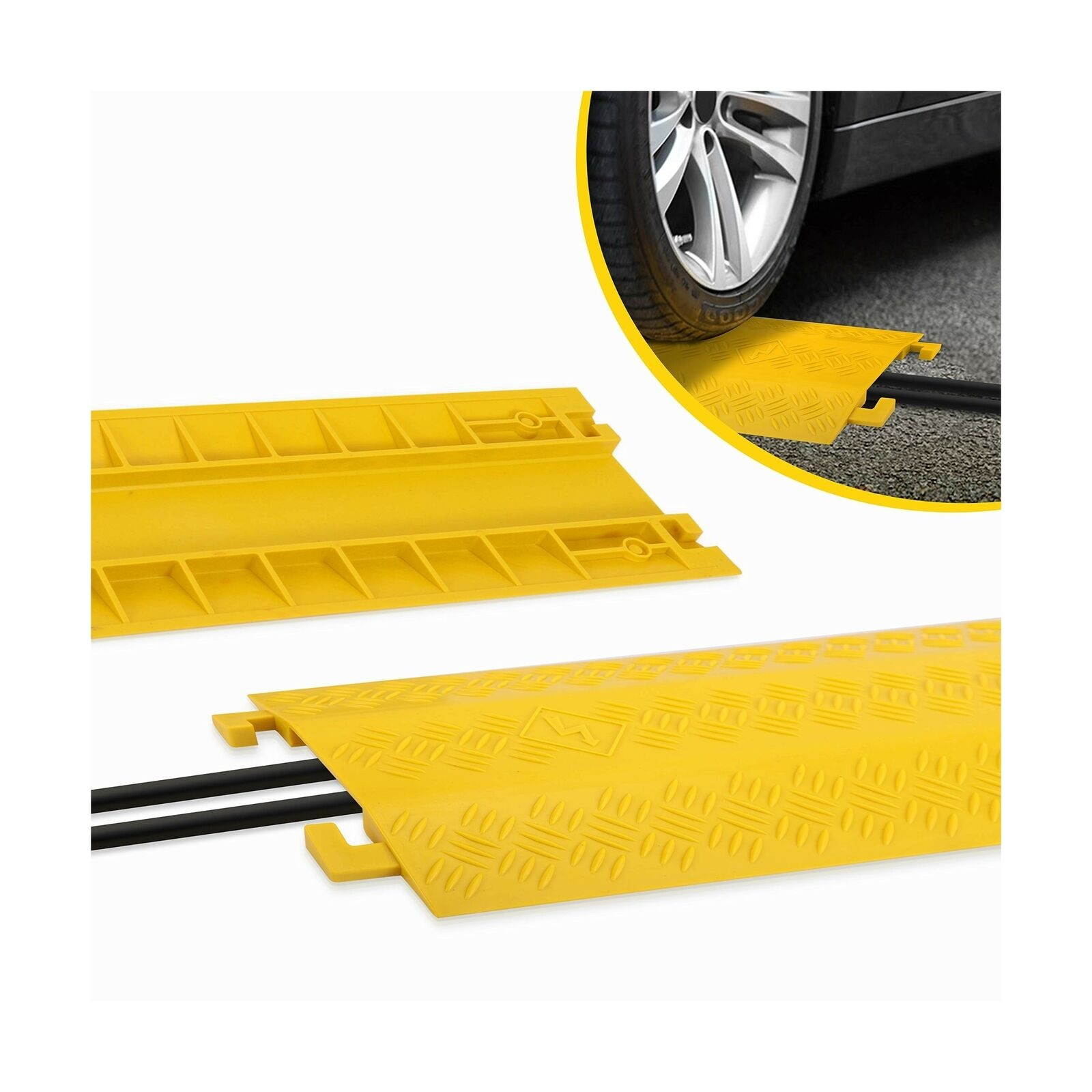 Durable Cable Ramp Protective Cover - 2,000 lbs Max Heavy Duty Drop Over Hose...