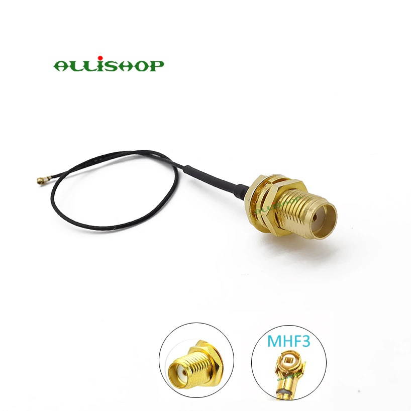 MHF3 IPEX U.FL IPX to SMA Female Pigtail Cable for Mini PCI 0.81mm M2 Card Intel WIFI Wireless Board