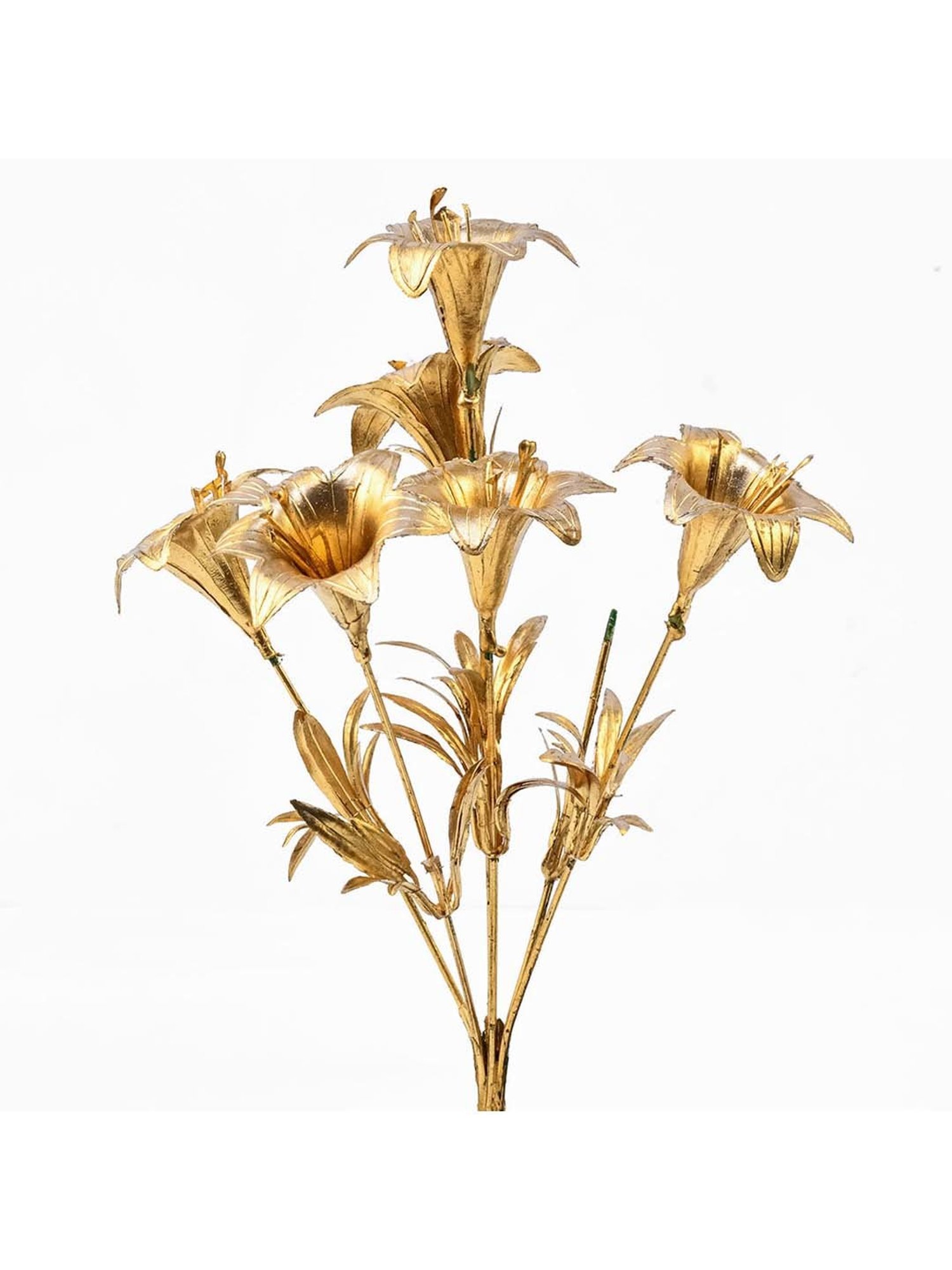 @Home Gold Plastic Trumpet Artificial Stick