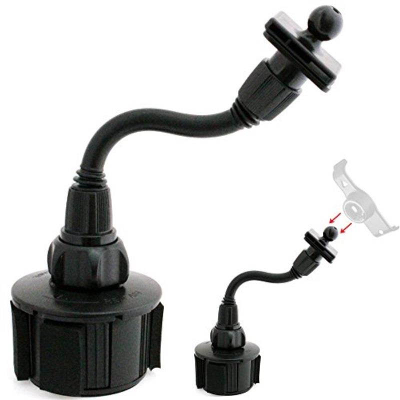 ChargerCity Flexible Neck Car Vehicle Drinks Cup Holder Mount for All Garmin Nuvi Drive Smart GPS All 5x 6x 2xx 7xx 1xxx 2xxx 3xxx models, 17mm Ball is compatible for Nuvi Brackets that came w/GPS