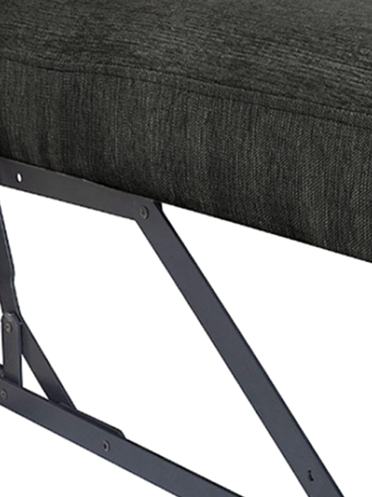 Duroflex Ease Quilted Grey Wood 3 Seater Sofa Cum Bed with Pullout Mechanism