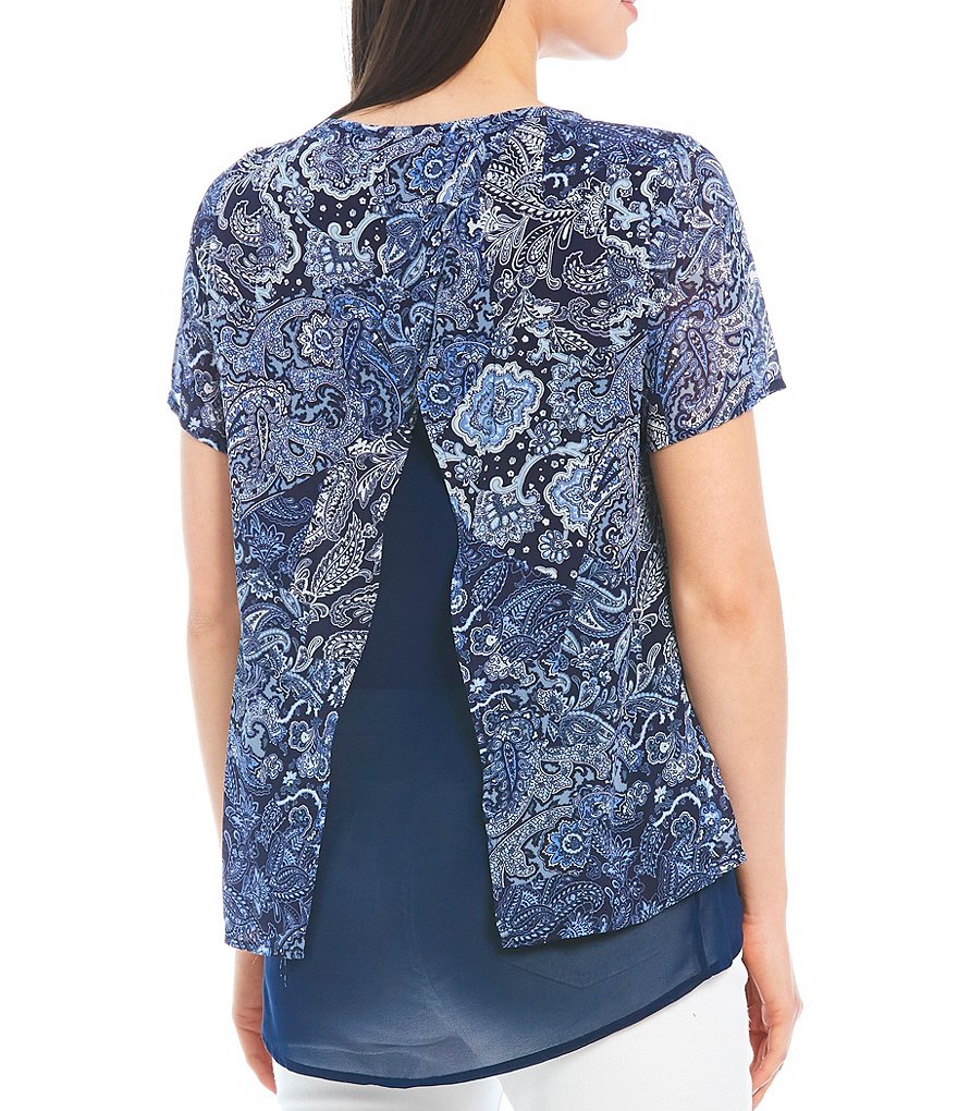 Karyn Seo Hazel Lattice Lace Linen Top