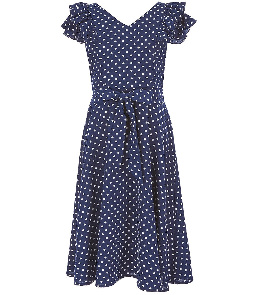 Xtraordinary Big Girls 7-16 Polka-Dot A-Line Dress