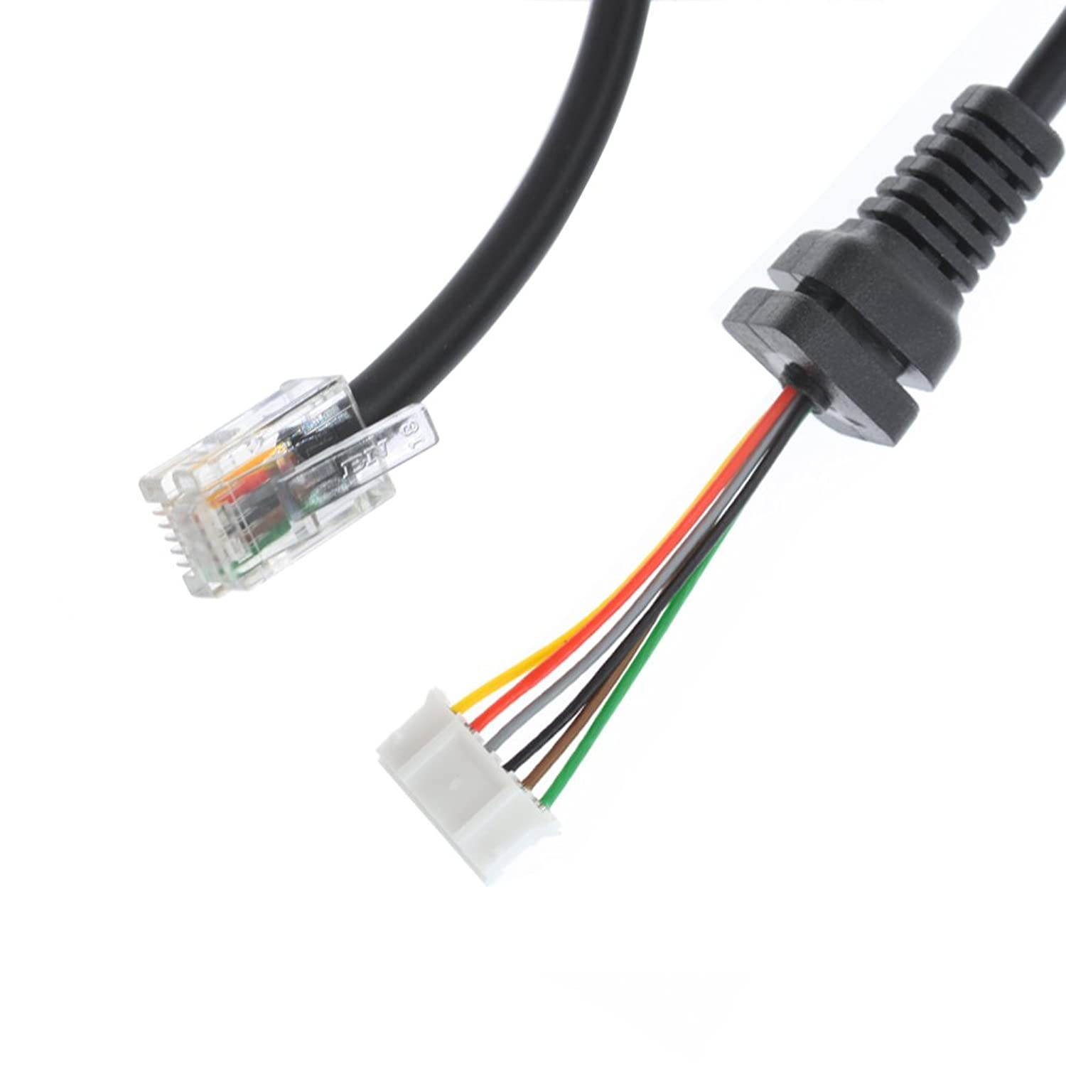 AOER Microphone Cable Cord for Yaesu Radio MH-36-B6J FT-90R FT-100 FT-100D FT-2600M FT-3000M FT-8000R FT-8100R