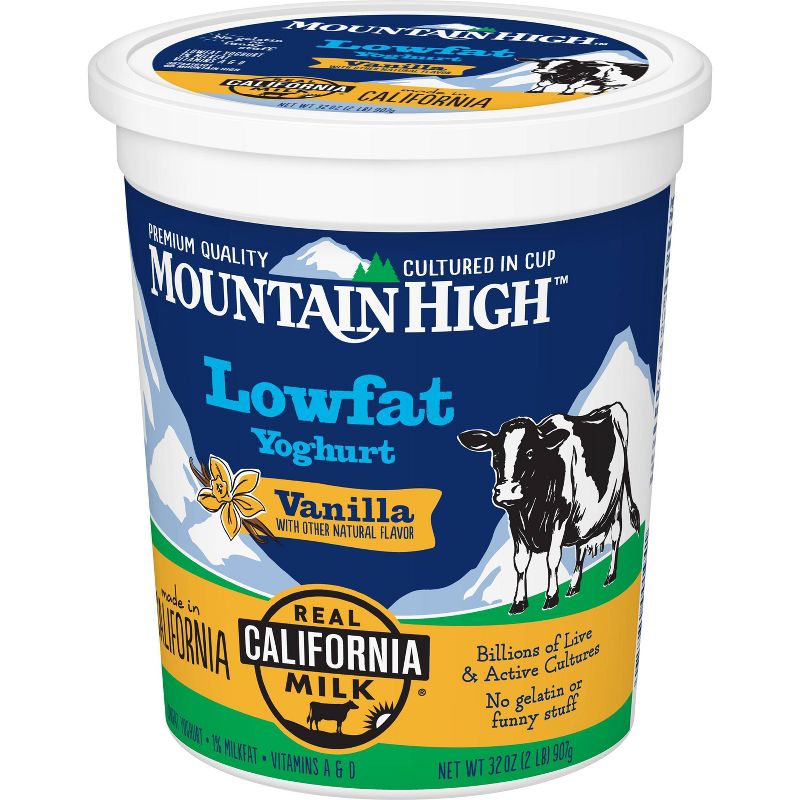 Mountain High All Natural Nonfat Vanilla Yoghurt - 32oz