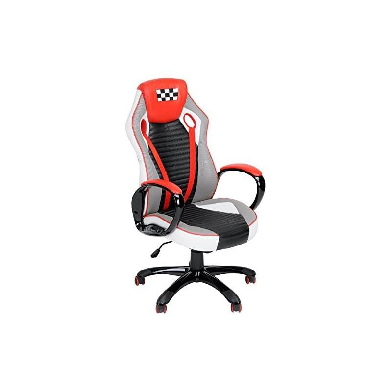 Home Office Decorations Furniture, Ergonomic Computer Seat Faux Leather Office Racing Desk Chair (RED 2)