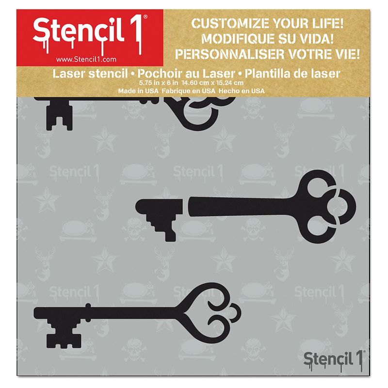 Stencil1 Skeleton Keys - Stencil 5.75" x 6"