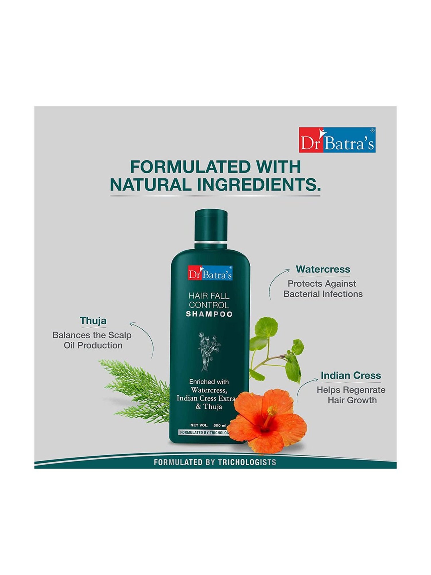Dr. Batra's Hair Fall Control Serum, Hair Fall Control Shampoo & Hair Oil
