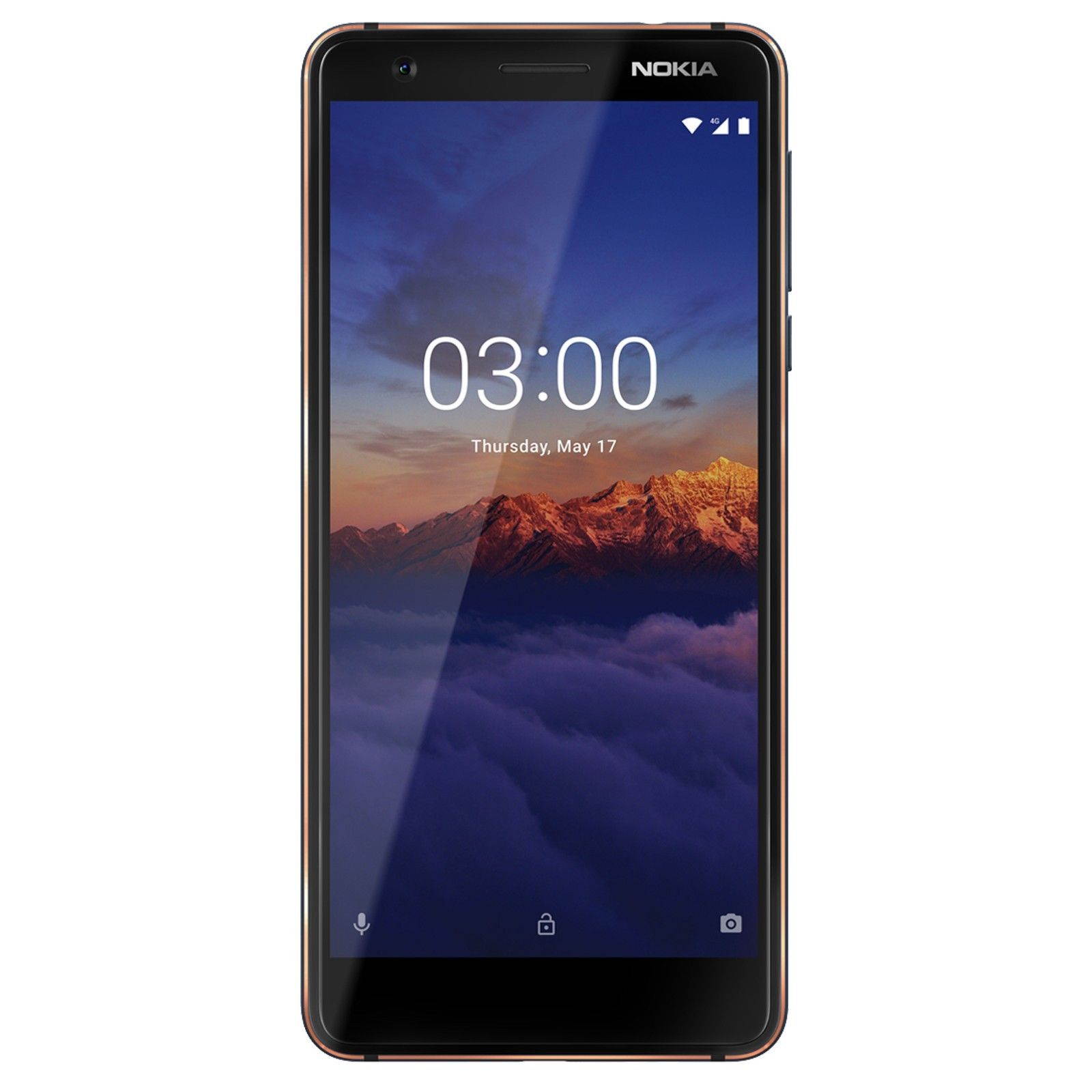 Nokia 3.1 Single-SIM 16GB 5.2-Inch Android (No CDMA, GSM only) Factory Unlocked 4G/LTE Smartphone - (Black/Chrome)