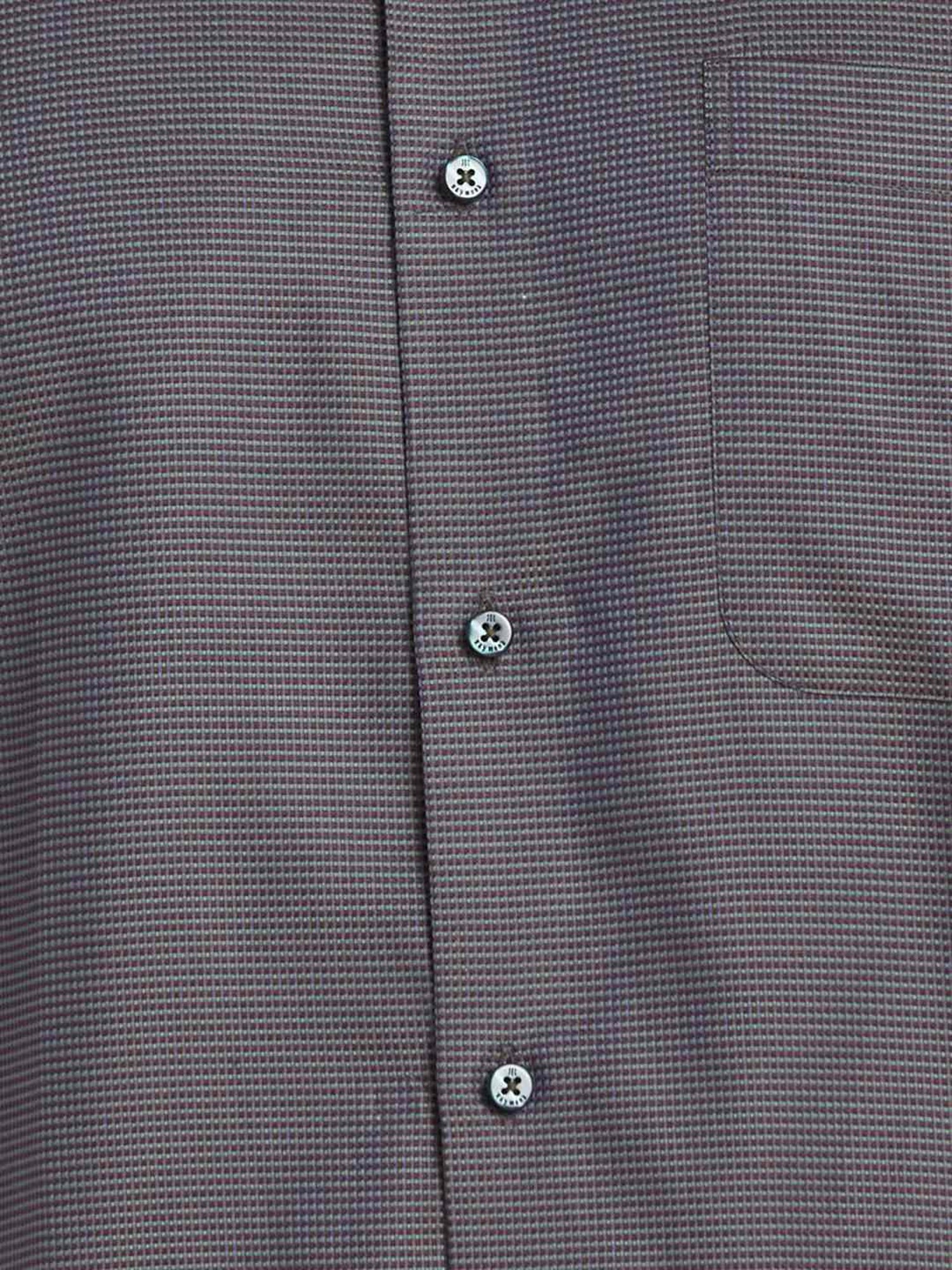 Raymond Brown Cotton Contemporary Fit Texture Shirt