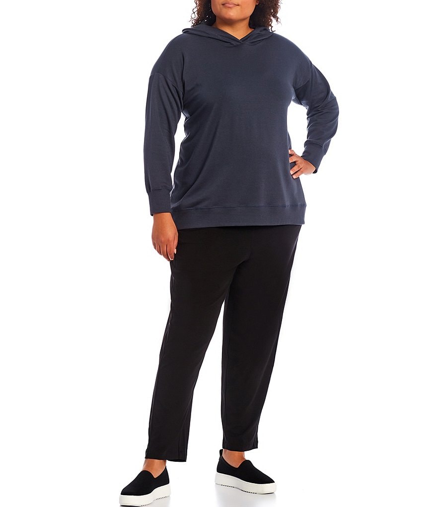 Democracy Plus Size Floral Print 3/4 Puff Sleeve V-Neck Knit Top