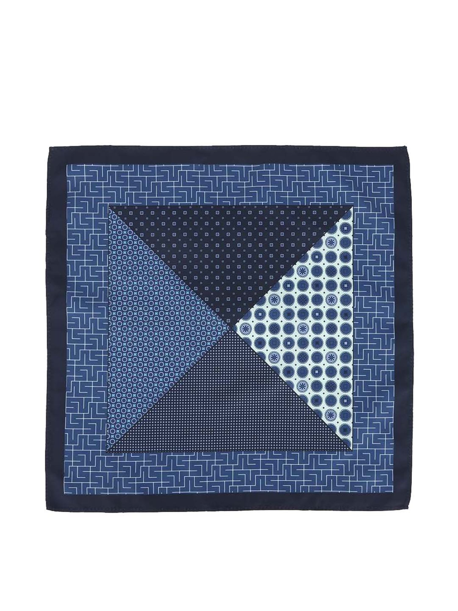 CHOKORE Brown and Yellow Plaid Pocket Square