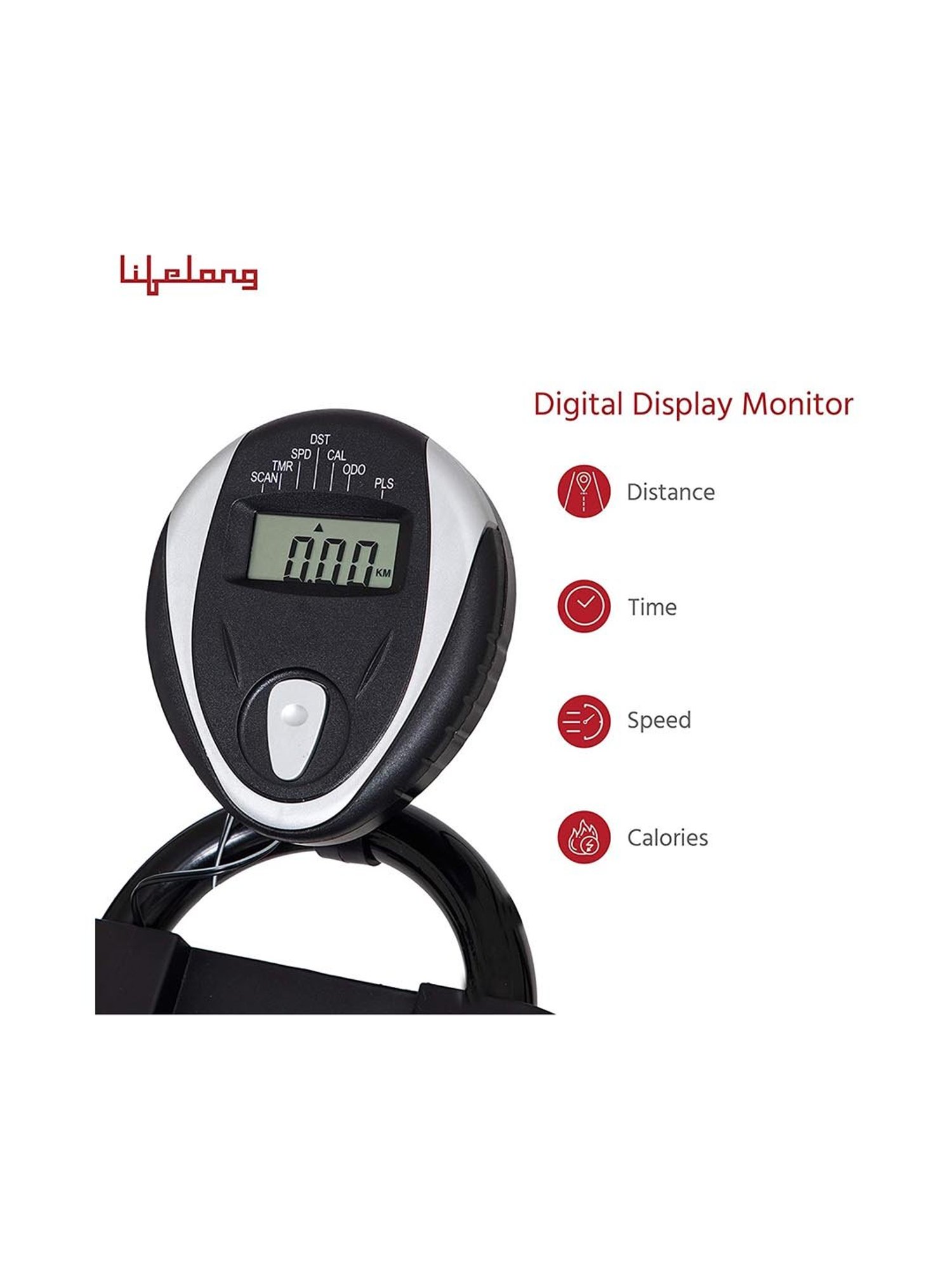 Lifelong FitPro Black Spin Exercise Bike with 6kg Flywheel & Adjustable Resistance