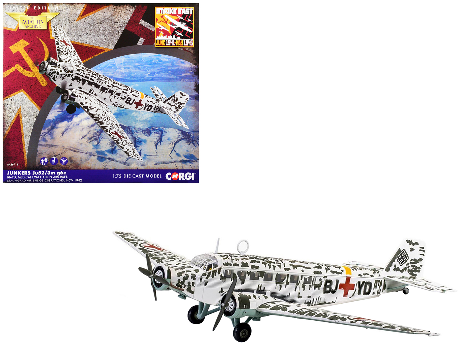 Grumman F-14 Tomcat Fighter Aircraft "VF-32 The Swordsmen" and Section D of USS Enterprise (CVN-65) Aircraft Carrier Display Deck "Legendary F-14 Tomcat" Series 1/200 Diecast Model by Forces of Valor